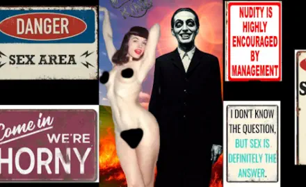 Kintoberfest 2025 Vendor, Vae Victis Kink, Metal Sign examples