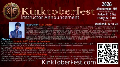 Kintoberfest 2026 Instructor Announcement - Alan Dudley