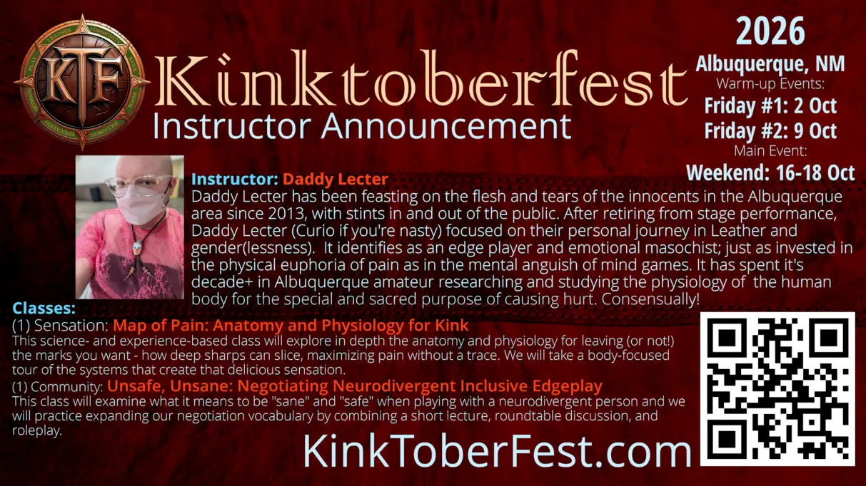 Kintoberfest 2026 Instructor Announcement - Daddy Lecter / Curio